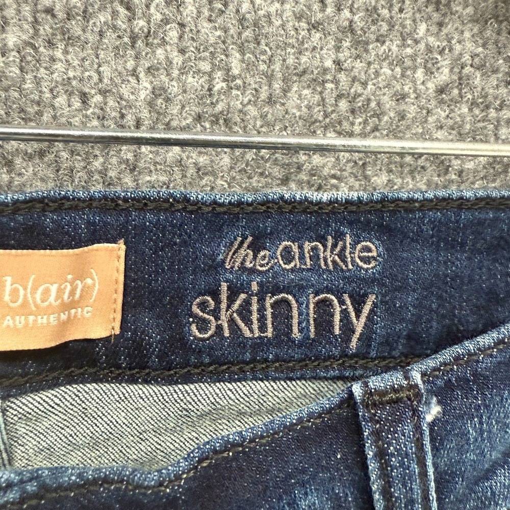 7 for All Mankind Jeans Womens 31 Blue Bair Ankle Skinny Mid Rise Stretch Denim - Picture 6 of 11